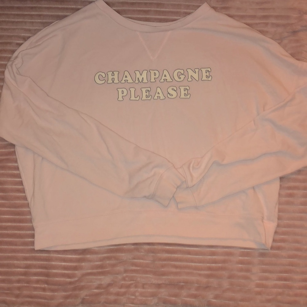 Women’s “Champagne, Please” Sweatshirt Size XL